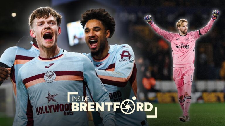 Keane Lewis-Potter’s new celebration?! Inside Brentford Wolves (A) Pitchside