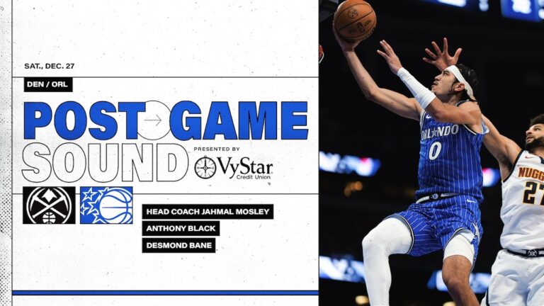 Postgame Sound: Denver Nuggets Vs. Orlando Magic Coach Mose, Desmond Bane & Anthony Black