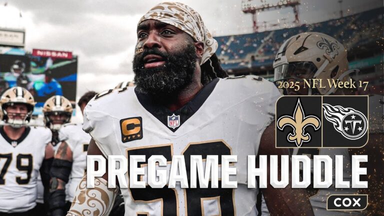 Saints Pregame Huddle at Titans 2025 NFL Week 17