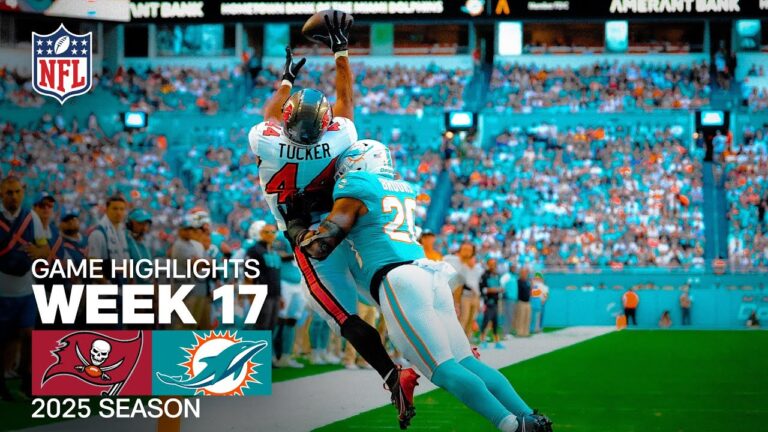 Tampa Bay Buccaneers vs Miami Dolphins Game Highlights 2025 NFL Season Week 17