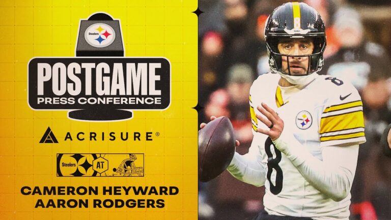 Rodgers & Heyward Postgame Press Conference (Week 17 at Cleveland Browns) Pittsburgh Steelers