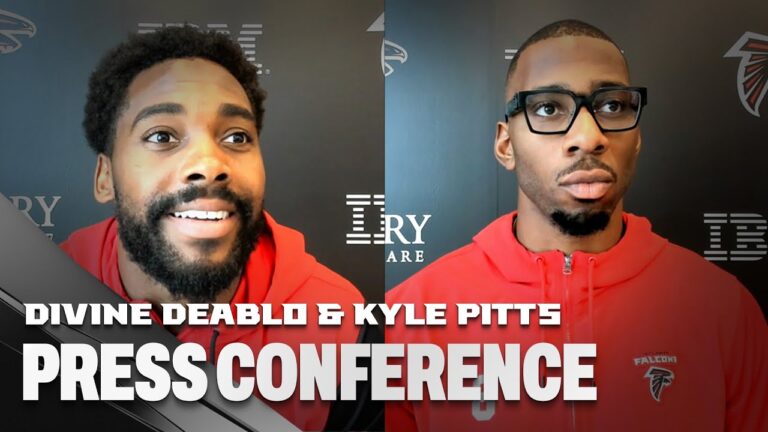 Atlanta Falcons Divine Deablo & Kyle Pitts Sr. on Falcons win over Cardinals Press Conference