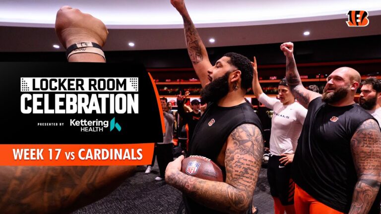 2025 Week 17 vs Cardinals Locker Room Celebration