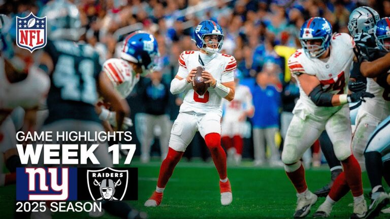New York Giants vs Las Vegas Raiders Game Highlights 2025 NFL Season Week 17
