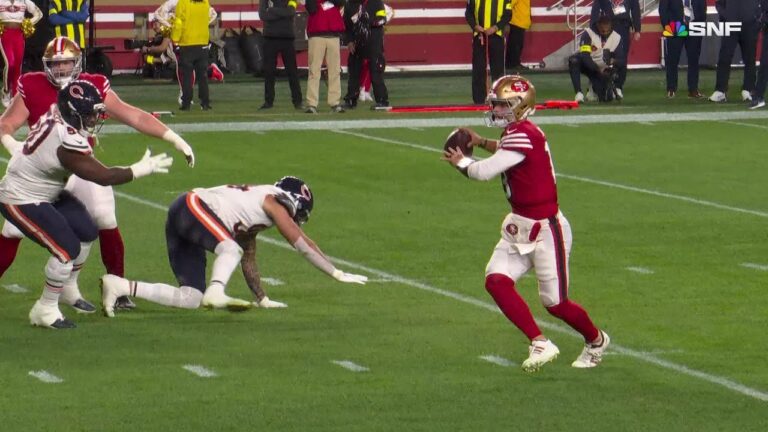 Purdy rallies back to drive Niners’ down the field for a score