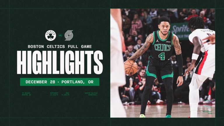 Boston Celtics fall 114-108 to the Portland Trailblazers Extended Highlights