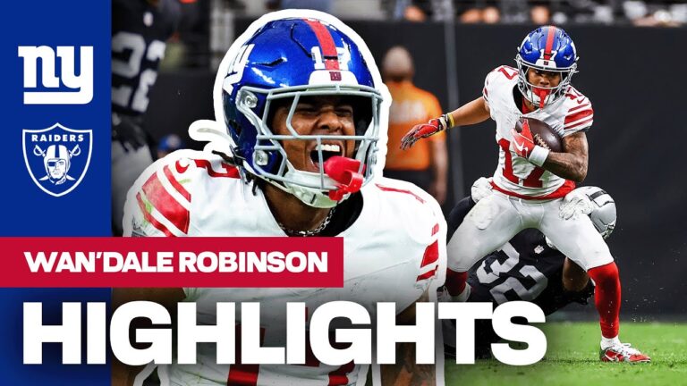 Highlights: Wan&39Dale Robinson Giants vs. Raiders Week 17