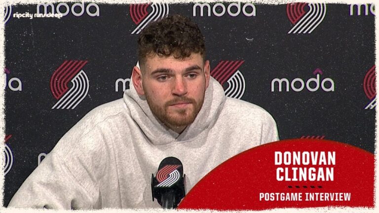 Donovan Clingan Postgame Media Availability vs Boston Celtics December 28th, 2025
