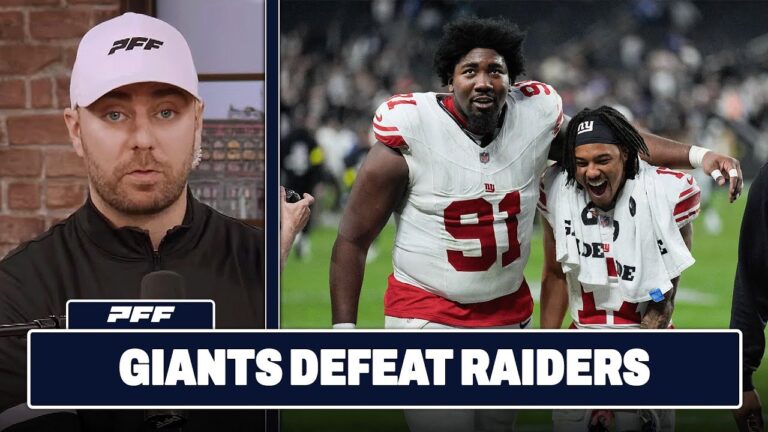 New York Giants vs. Las Vegas Raiders Review PFF Grade Release Show