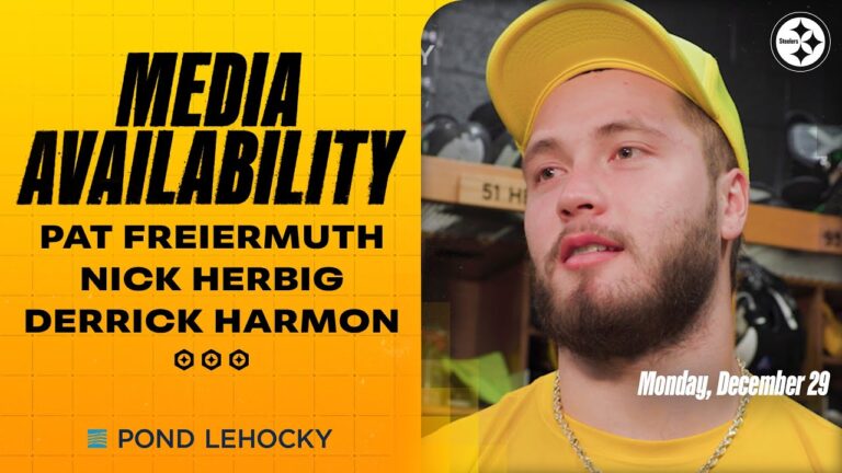 Pat Freiermuth, Nick Herbig, Derrick Harmon Media Availability (Dec. 29) Pittsburgh Steelers