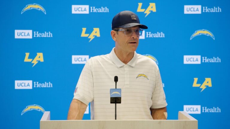 Jim Harbaugh On Bo Nix & Denver Broncos LA Chargers