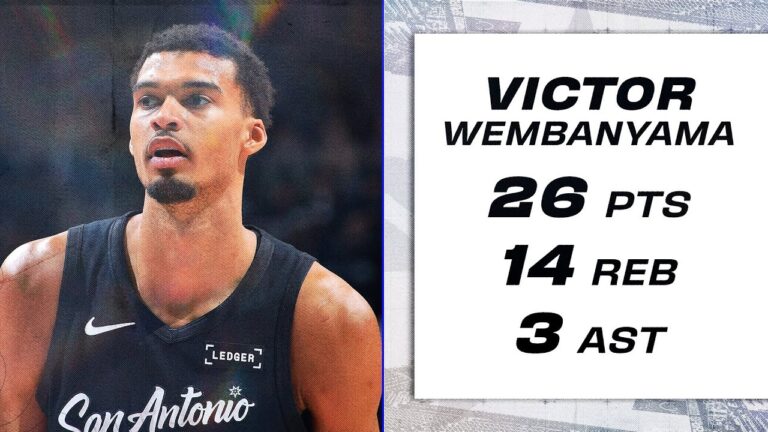Victor Wembanyama Delivers Double-Double vs. Cleveland