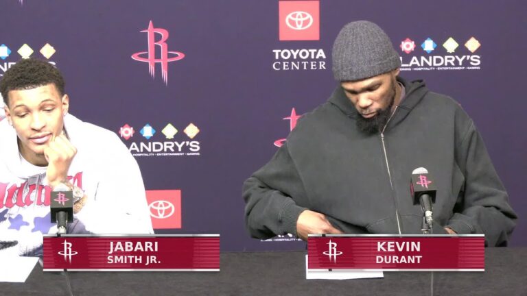 Kevin Durant & Jabari Smith Jr. with a Press Conference