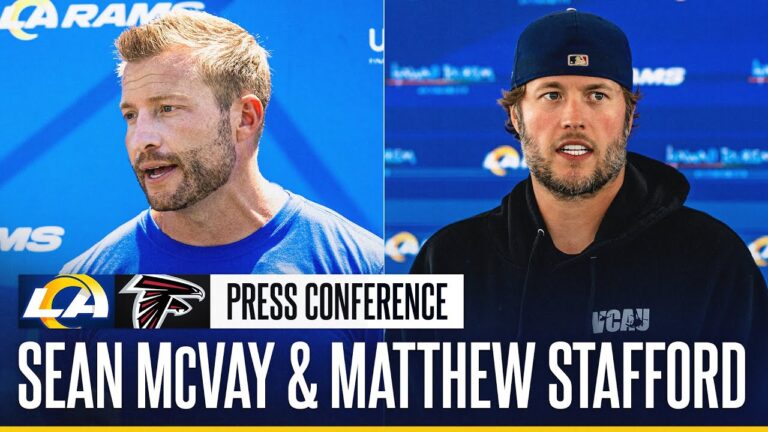 LIVE: Sean McVay & Matthew Stafford Postgame Press Conference Following Matchup Against The Falcons