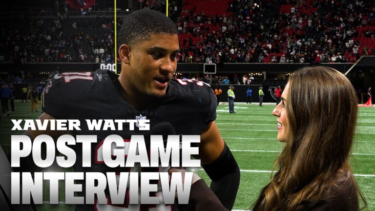 Xavier Watts postgame interview after Monday Night Football win against the Los Angeles Rams NFL