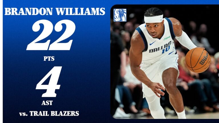 Brandon Williams (22 Points) at Portland Trail Blazers December 29, 2025