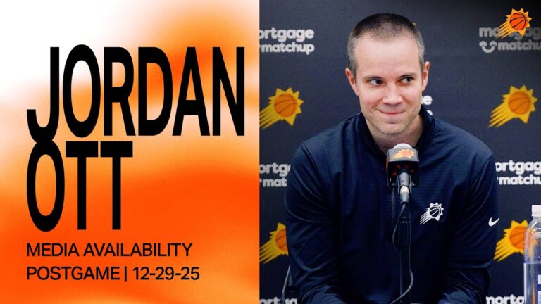 Head Coach Jordan Ott Phoenix Suns Postgame Media Availability 12-29-25