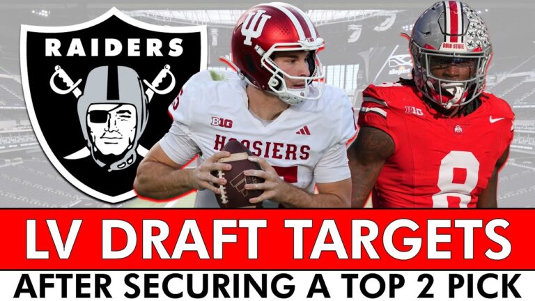 Las Vegas Raiders Draft Targets After Securing A Top 2 Pick In the 2026 NFL Draft