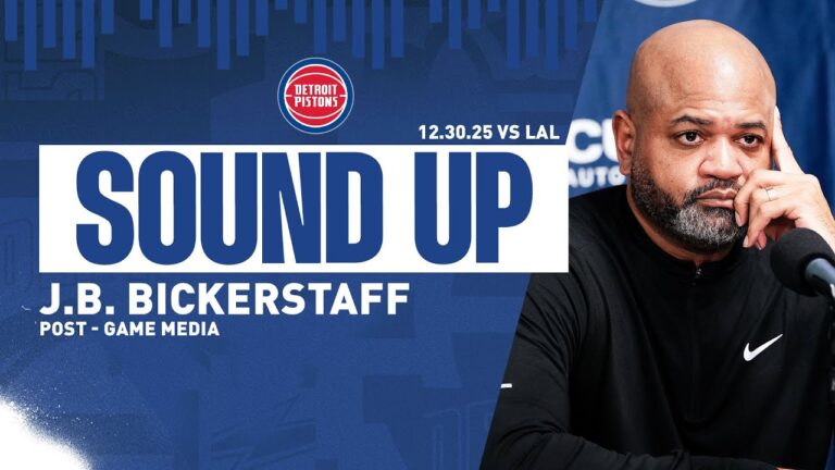 Post-Game Press Conference: J.B. Bickerstaff Pistons vs. Lakers 12.30.2025