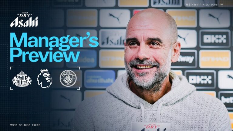 Watch Live! Pep Guardiola Press Conference Sunderland A Premier League