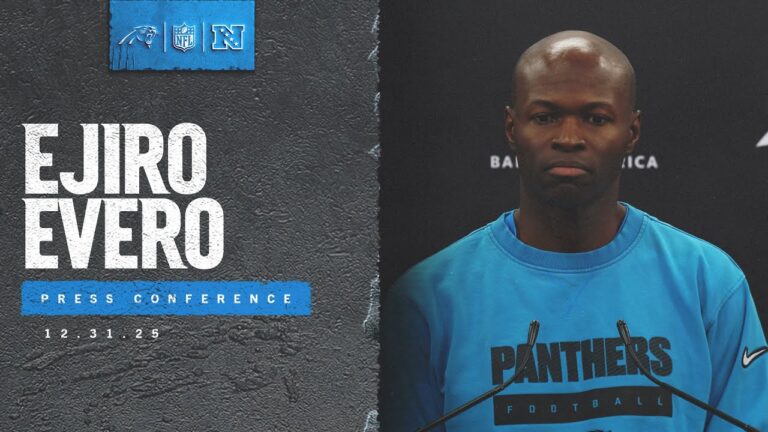 Ejiro Evero on facing Tampa Bay’s offense in Week 18 Carolina Panthers