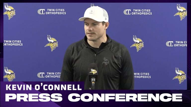 Kevin O’Connell Provides Injury Updates & Previews Vikings vs. Packers Week 18 Game