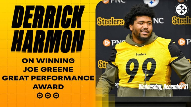 Derrick Harmon on winning the Joe Greene Great Performance Award (Dec. 31) Pittsburgh Steelers