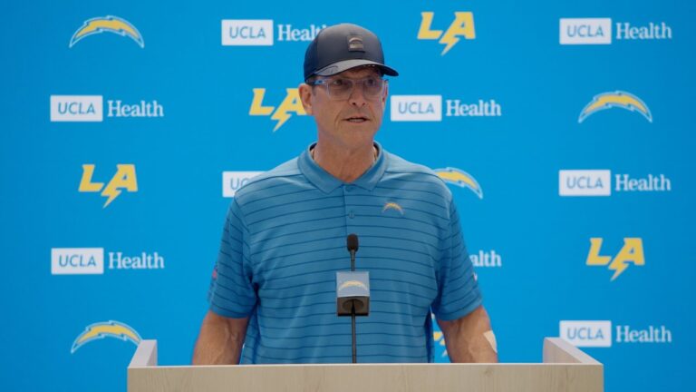 Harbaugh On Herbert Resting Vs Broncos LA Chargers