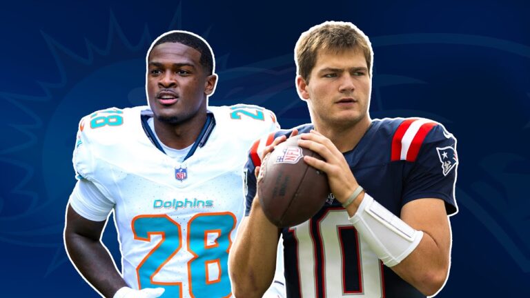 Previewing Drake Maye and the Patriots vs. De’Von Achane and the Dolphins Patriots Week 18