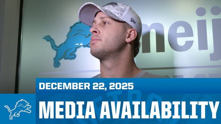 Jared Goff and Aidan Hutchinson meet with the media December 22, 2025