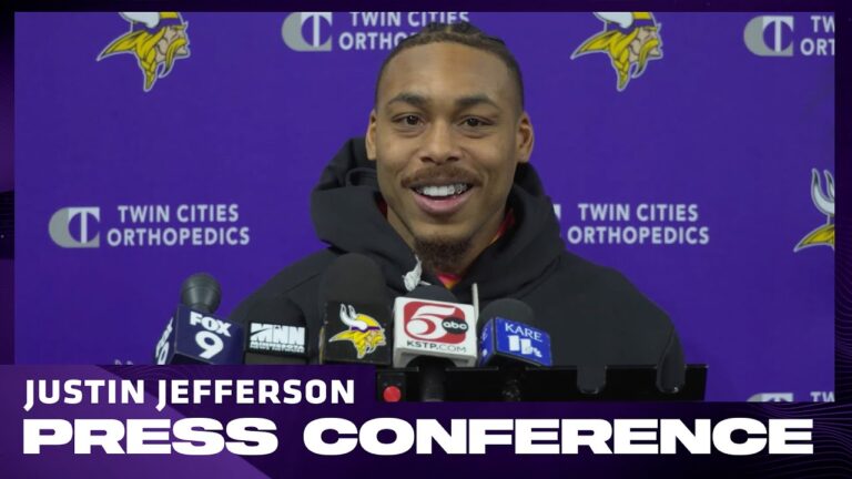 Justin Jefferson on Playing with Max Brosmer, Preparing for Christmas Game vs. Lions, J.J. McCarthy