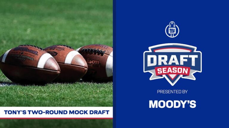 Tonys Two-Round Mock Draft Draft Season New York Giants