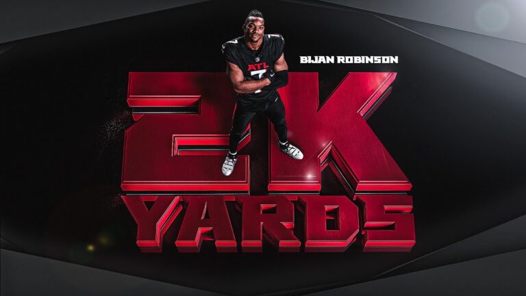 Bijan Robinson hits over 2000 scrimmage yards in 2025 Highlights