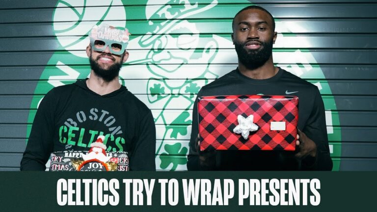 Celtics try to wrap Christmas presents and the results are hilarious