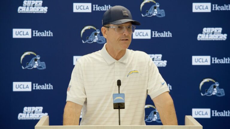 Jim Harbaugh On Victory Against Cowboys LA Chargers