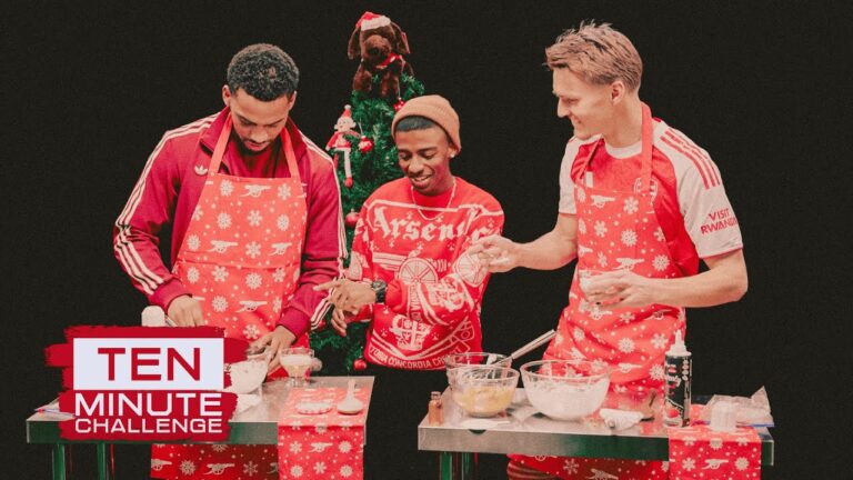 FESTIVE CHEESECAKE Timber & Odegaard compete in the kitchen 10 minute challenge
