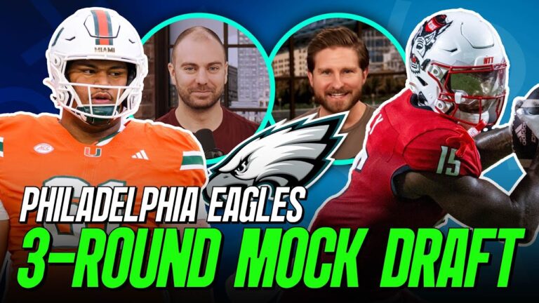 Philadelphia Eagles 3 Round Mock Draft PFF
