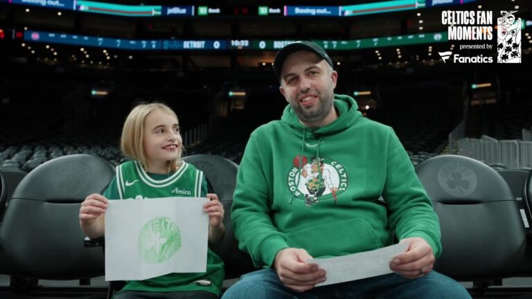 Celtics surprise superfans with gifts under a tree at TD Garden Celtics Fan Moments