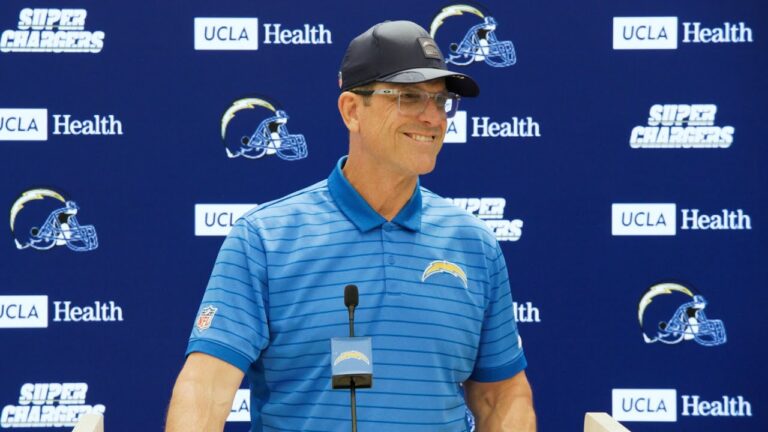 Jim Harbaugh On Practice Schedule & Christmas LA Chargers
