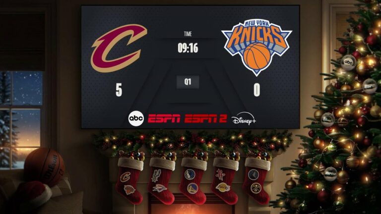 Cleveland Cavaliers New York Knicks NBAXmas I Live Scoreboard on ABC & ESPN