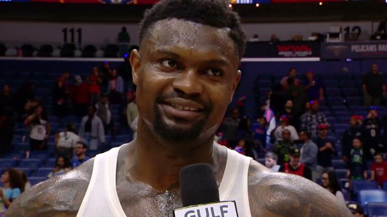 Zion Williamson On-Court Postgame Interview Pelicans vs. Mavericks 12 22 2025