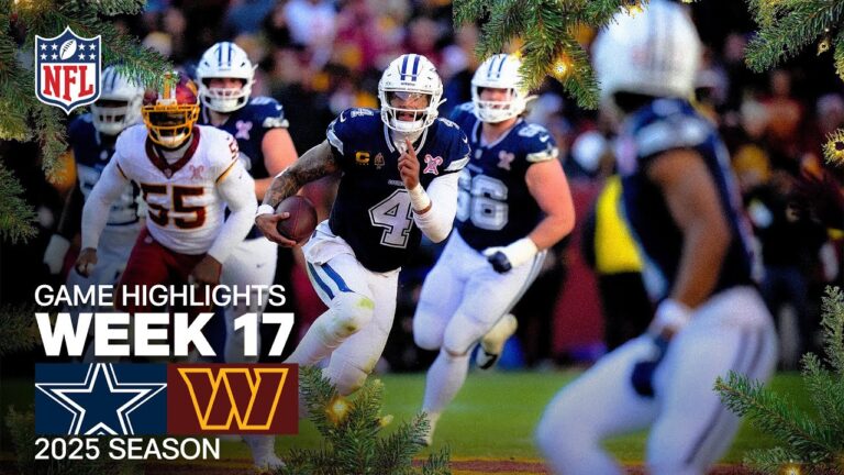 Dallas Cowboys vs Washington Commanders Christmas Day Game Highlights 2025 NFL Season Week 17