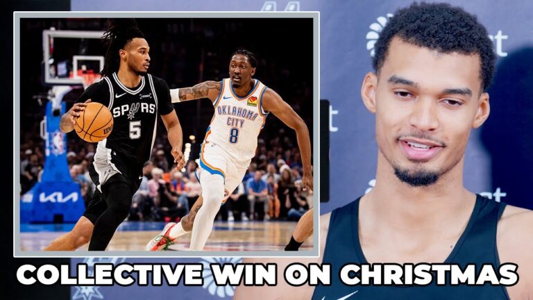 Victor Wembanyama on San Antonio’s Collective Team Win in OKC on Christmas