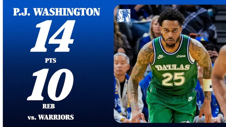 P.J. Washington (14 PTS 10 REB) vs. Golden State Warriors December 25, 2025