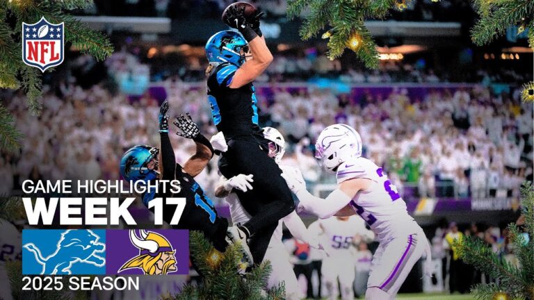 Detroit Lions vs Minnesota Vikings Christmas Day Game Highlights 2025 NFL Season Week 17