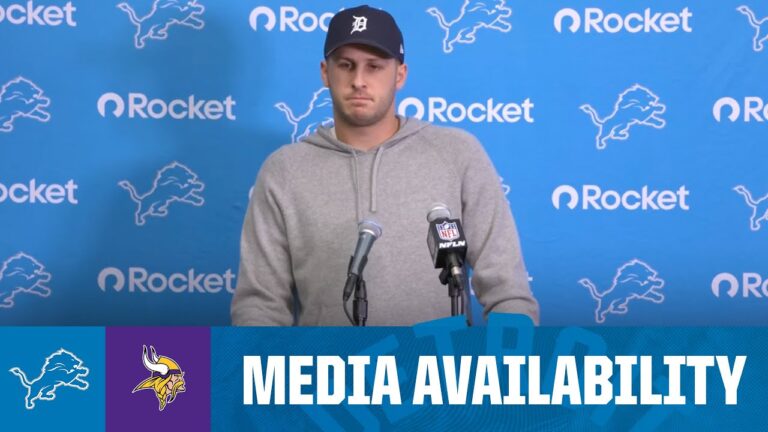 Jared Goff postgame media availability 2025 NFL Regular Season Week 17: Lions at Vikings