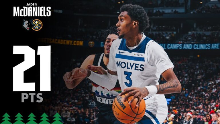 Jaden McDaniels Scores 21 Points Against Nuggets 12.25.25
