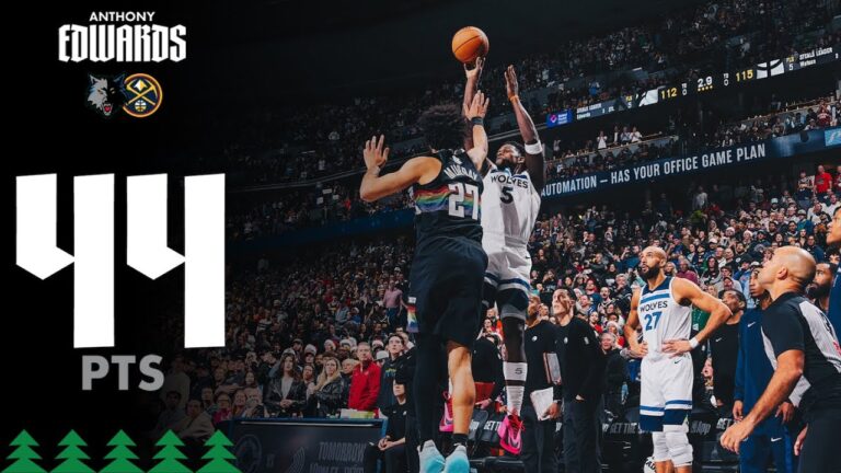 Anthony Edwards Scores 44 Points Against Nuggets 12.25.25