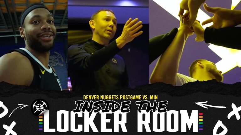 Denver Nuggets Locker Room After OT Win vs. MIN