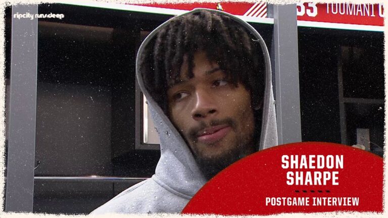 Shaedon Sharpe Postgame Media Availability vs Detroit Pistons December 22nd, 2025